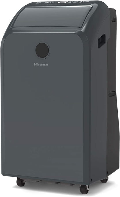 Hisense 10,000-BTU DOE Grey Vented Portable AC 115v w/ Remote Cools 550-sq ft AP1021TR1GD