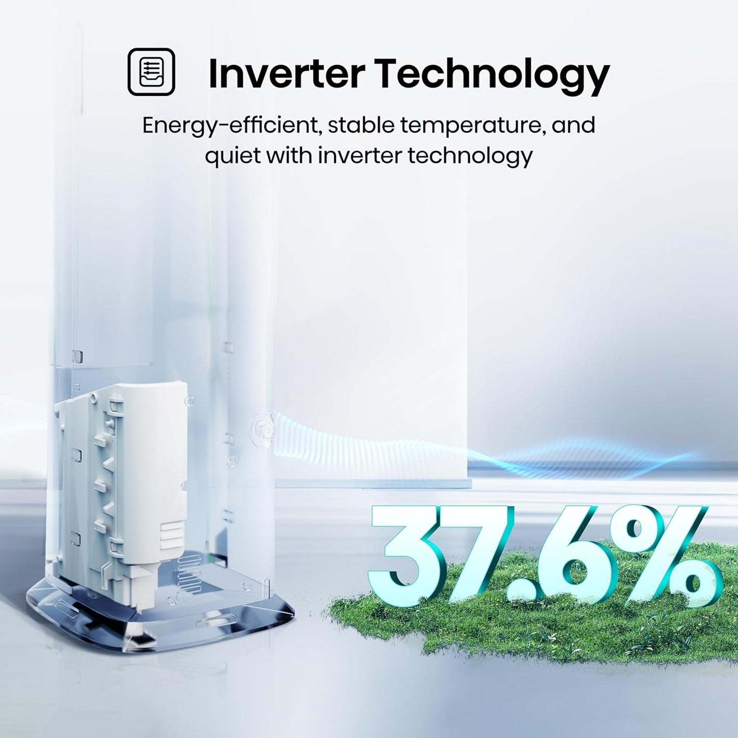 Hisense 8,000 BTU SACC Inverter Portable AC Smart with Heat Pump- Dual Hose Tower API0825UW1D