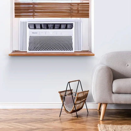 Hisense Window Air Conditioner with WI-FI, 8,000 BTU, 350-Sq.Ft, 3 Modes - cooling, fan, and dehumidifier, Elegant touch control / 4-way air direction - AW0821CW1W