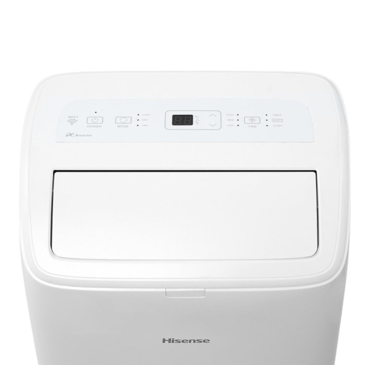 Hisense 8,000 BTU DOE/SACC (10,000 ASHRAE) 350 Sq Ft Dual Hose Portable Air Conditioner with Inverter & Wi-Fi, 3-in-1 Cool, Dehumidify, and Fan Functions, 42 dB(A), Remote Control, Window Kit - HAP0825TWD