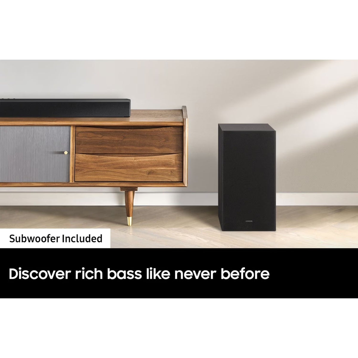 SAMSUNG 2.1 Channel Sound Bar w/ Wireless Subwoofer & Dolby Audio - HW-B43C/ZA