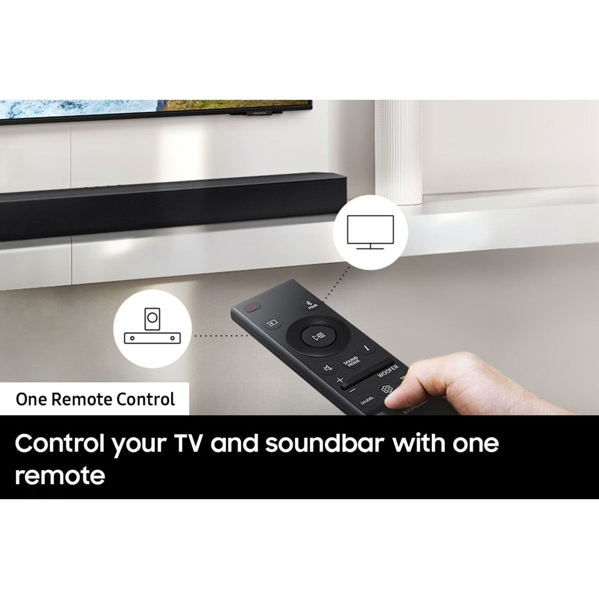 SAMSUNG 2.1 Channel Sound Bar w/ Wireless Subwoofer & Dolby Audio - HW-B43C/ZA
