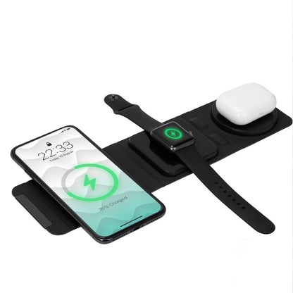 iHome 3-in-1 Foldable Wireless Charging Pad with USB-C Wall Charger and USB-C to A Cable 2IHQI2233D0L2