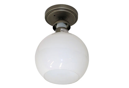 Sunset Lighting Chauncey 1-Light Semi Flush Steel Gray w/ White Glass F27001-59