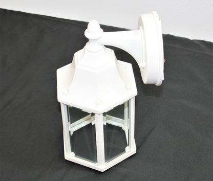 Sunset Lighting Outdoor Wall Sconce w/ Clear Beveled Glass, White Finish  F7851-30