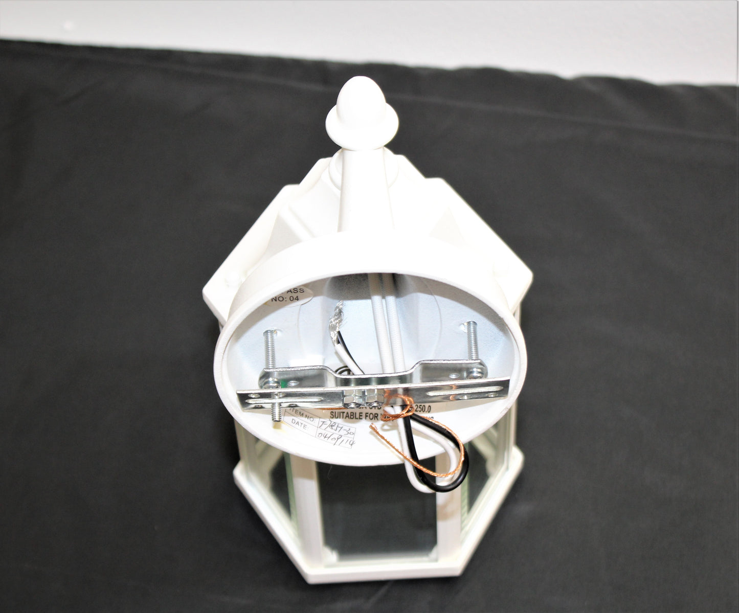 Sunset Lighting Outdoor Wall Sconce w/ Clear Beveled Glass, White Finish  F7851-30