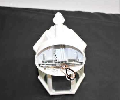 Sunset Lighting Outdoor Wall Sconce w/ Clear Beveled Glass, White Finish  F7851-30