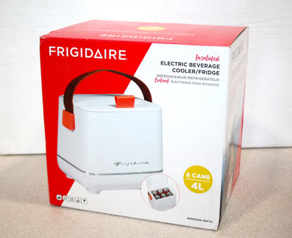 Frigidaire 6-Can Retro Top-Opening Portable Beverage Mini Fridge/Cooler EFMIS308-WHITE