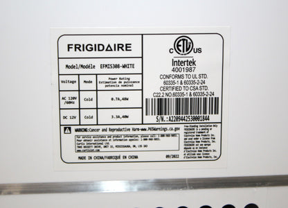 Frigidaire 6-Can Retro Top-Opening Portable Beverage Mini Fridge/Cooler EFMIS308-WHITE