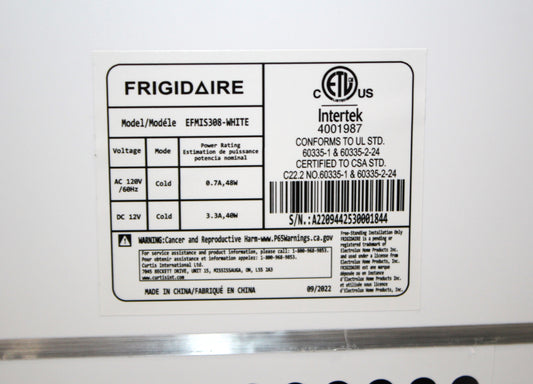 Frigidaire 6-Can Retro Top-Opening Portable Beverage Mini Fridge/Cooler EFMIS308-WHITE Certified Refurbished