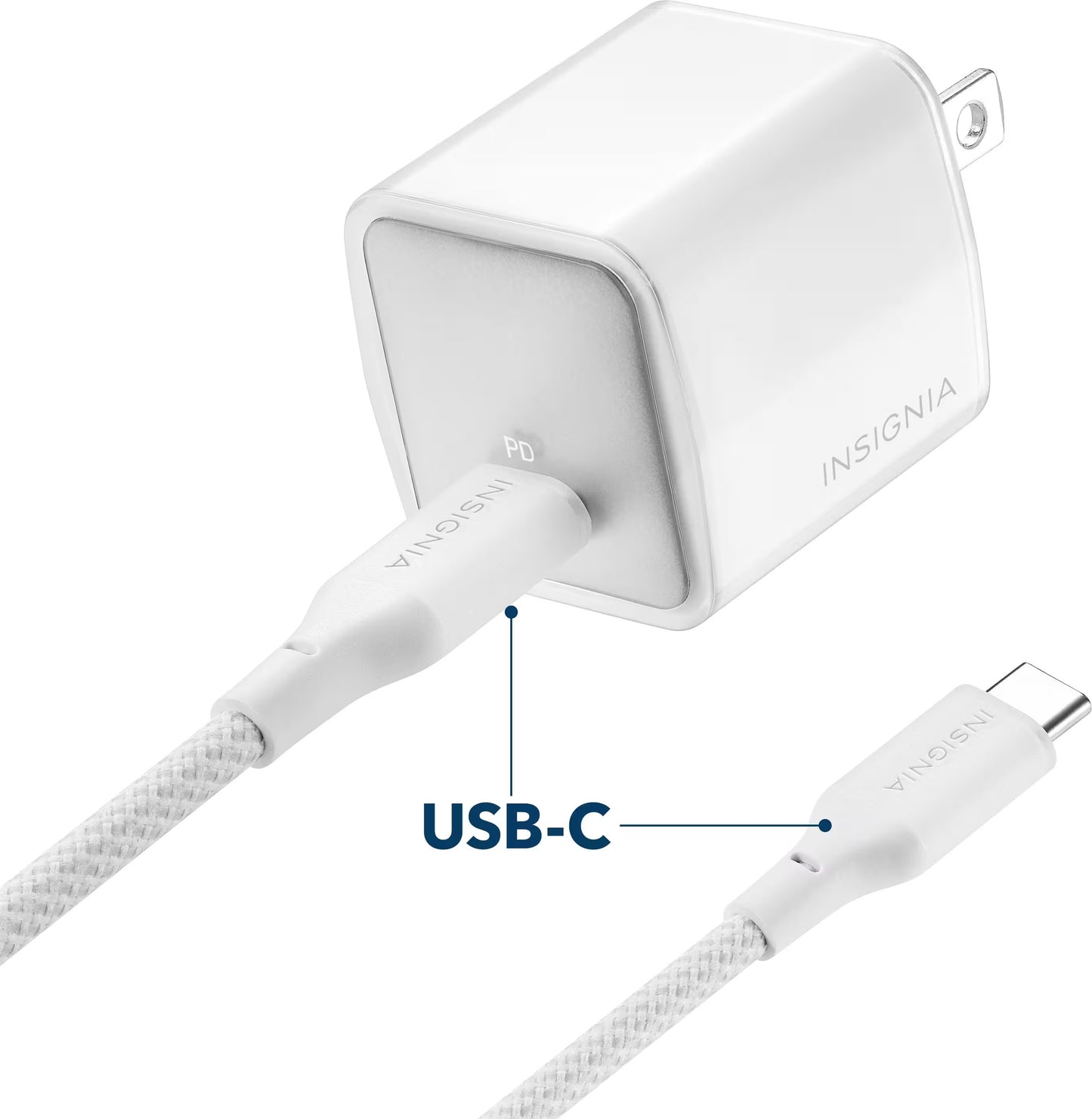 Mophie 30W USB-C PD GaN Wall Charger w/ 2M USB-C to USB-C Charging Cable CHG-WALL-PD-30W