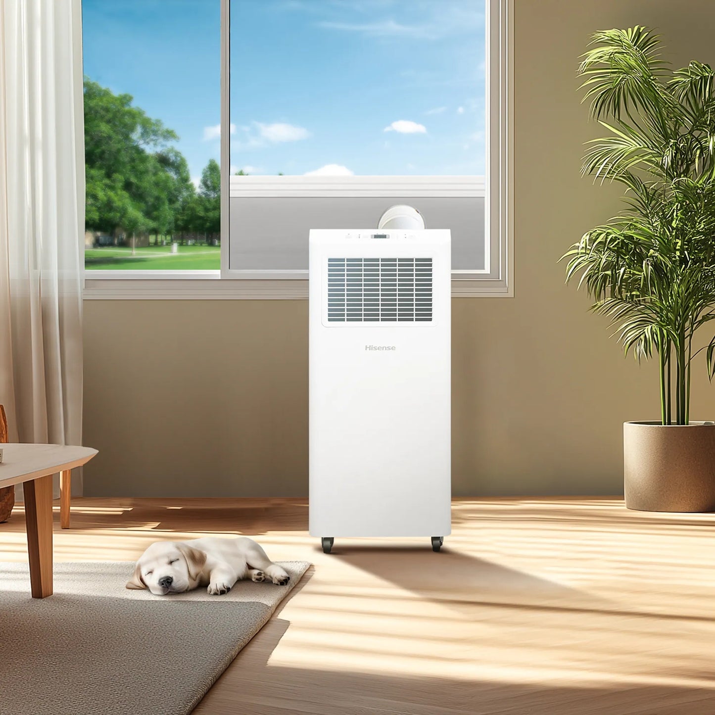 Hisense 5000 BTU (DOE) 115-Volt 150 sq. ft. Vented Small Room Portable Air Conditioner, Remote control - AP0525CR1W