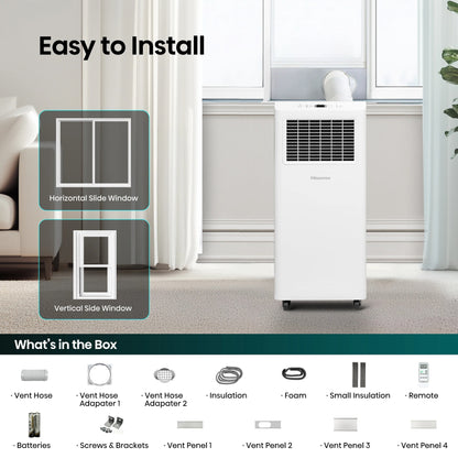Hisense 5000 BTU (DOE) 115-Volt 150 sq. ft. Vented Small Room Portable Air Conditioner, Remote control - AP0525CR1W