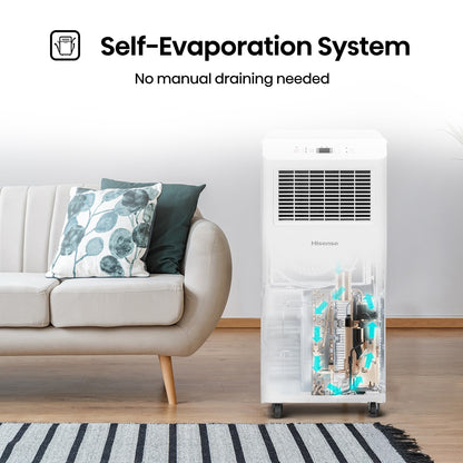 Hisense 5000 BTU (DOE) 115-Volt 150 sq. ft. Vented Small Room Portable Air Conditioner, Remote control - AP0525CR1W