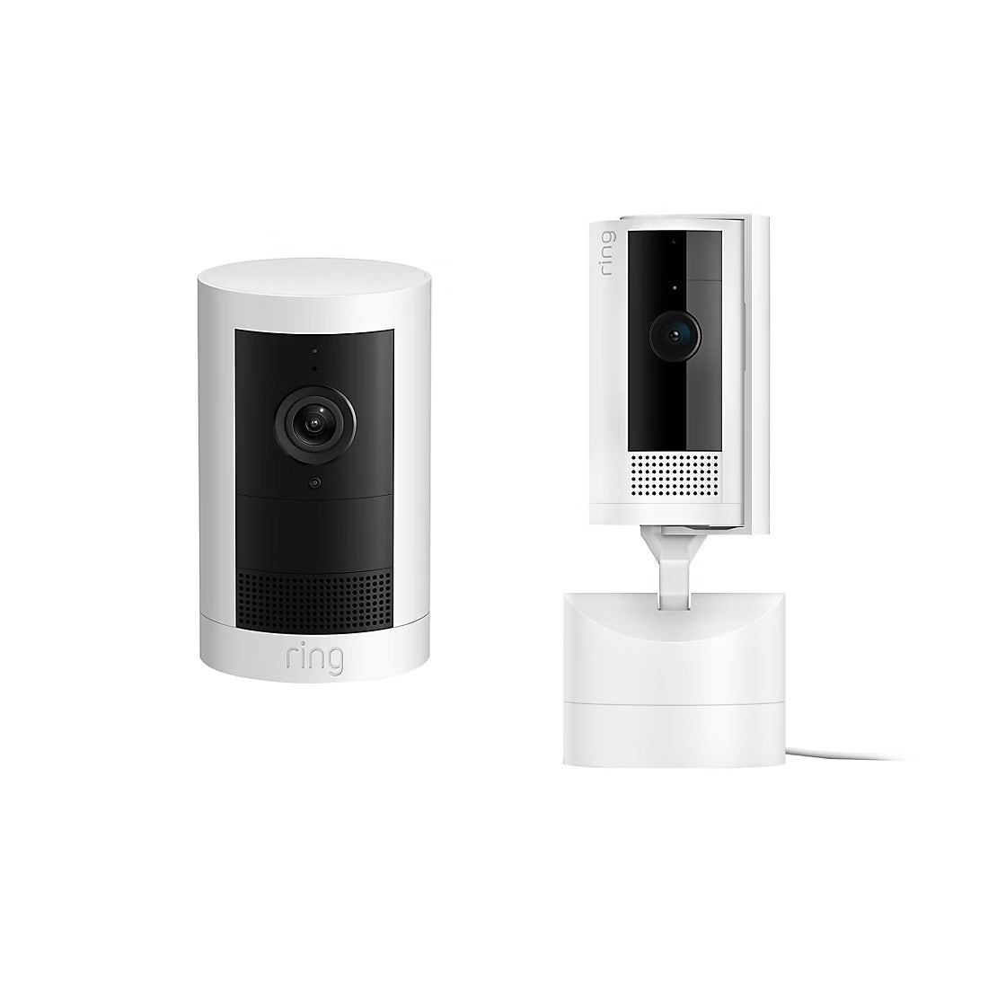 Ring Outdoor Cam Plus, Battery with 2K Video and Ring Vision, Low-Light Sight, and Mount-Anywhere Versatility White