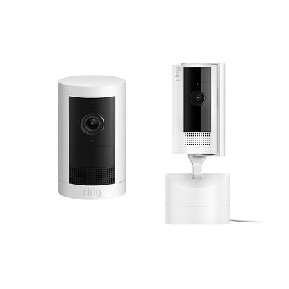Ring Outdoor Cam Plus, Battery with 2K Video and Ring Vision, Low-Light Sight, and Mount-Anywhere Versatility White