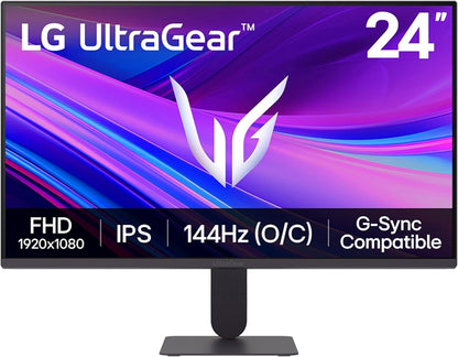 LG 24G411A-B 24-inch Ultragear Full HD (1920 x 1080) IPS Gaming Monitor, 144Hz (O/C), 1ms MBR, HDMI, DisplayPort