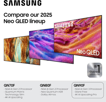 Samsung 98” Class QN90F Series Neo QLED Mini LED 4K UHD SamsungVision AI Smart Tizen TV (2025) QN98QN90FA