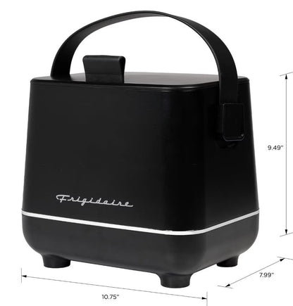 Frigidaire 6-Can Retro Top-Opening Portable Beverage Mini Fridge/Cooler EFMIS308-BLACK Certified Refurbished