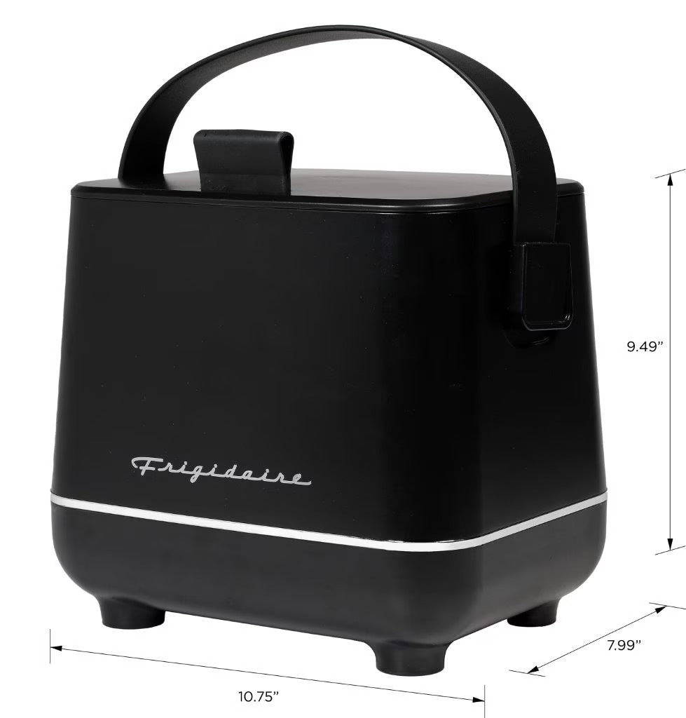 Frigidaire 6-Can Retro Top-Opening Portable Beverage Mini Fridge/Cooler EFMIS308-BLACK