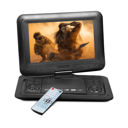 HOM Portable DVD Player 10.1" LCD Screen Recharge Battery SD Card Media Player