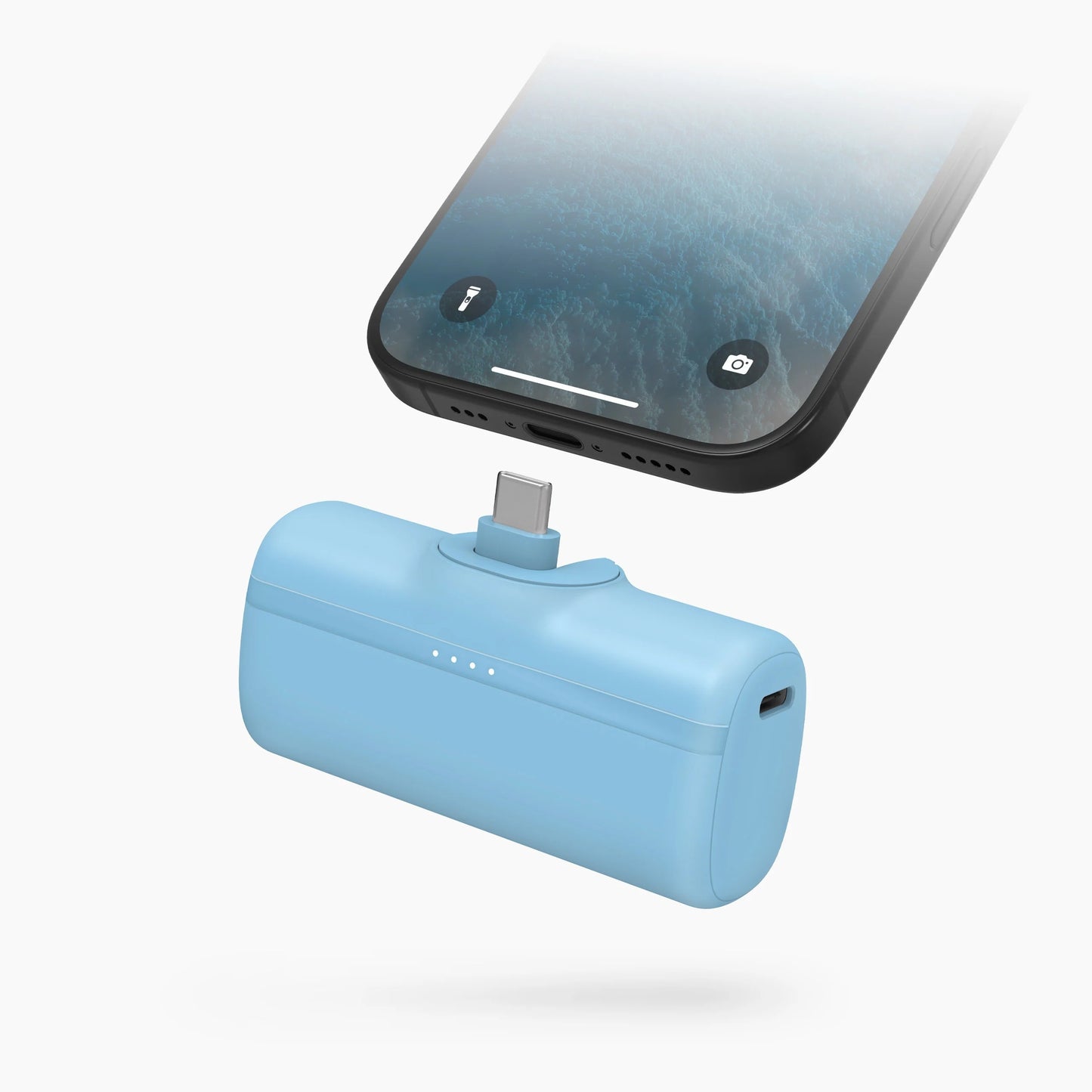Nimble Bump 5000 mAh USB-C Power Bank w/ Foldable USB-C Connector Blue NB-BPC-5K1C-13616