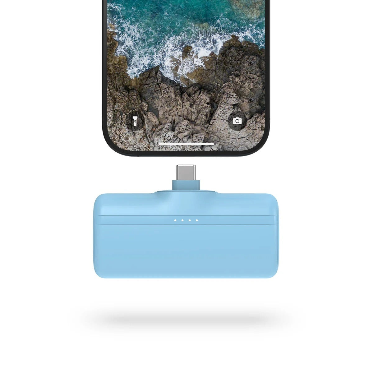 Nimble Bump 5000 mAh USB-C Power Bank w/ Foldable USB-C Connector Blue NB-BPC-5K1C-13616