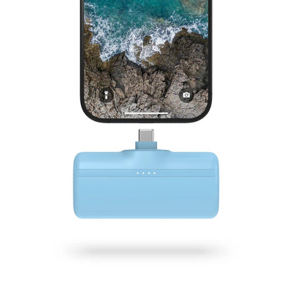 Nimble Bump 5000 mAh USB-C Power Bank w/ Foldable USB-C Connector Blue NB-BPC-5K1C-13616