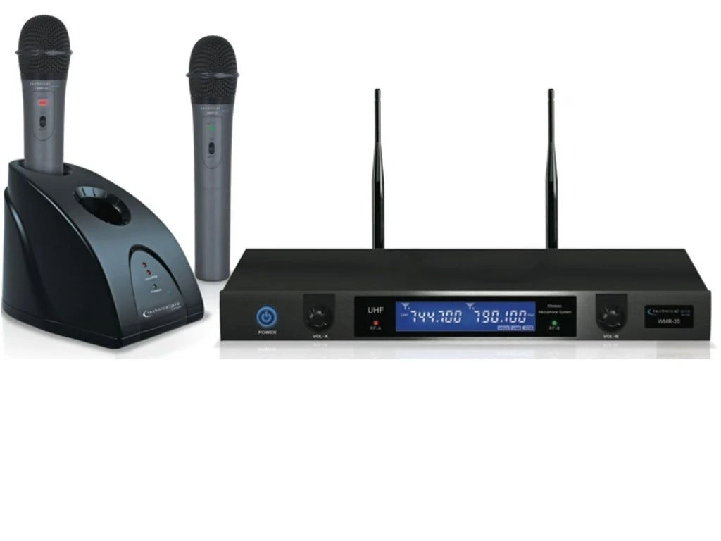 Technical Pro WM13S200 Professional Dual UHF Wireless Handheld Microphone System