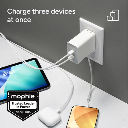 Mophie 67W GaN USB-C PD Wall Charger Bundle with 2M USB-C to USB-C Cable 409914480