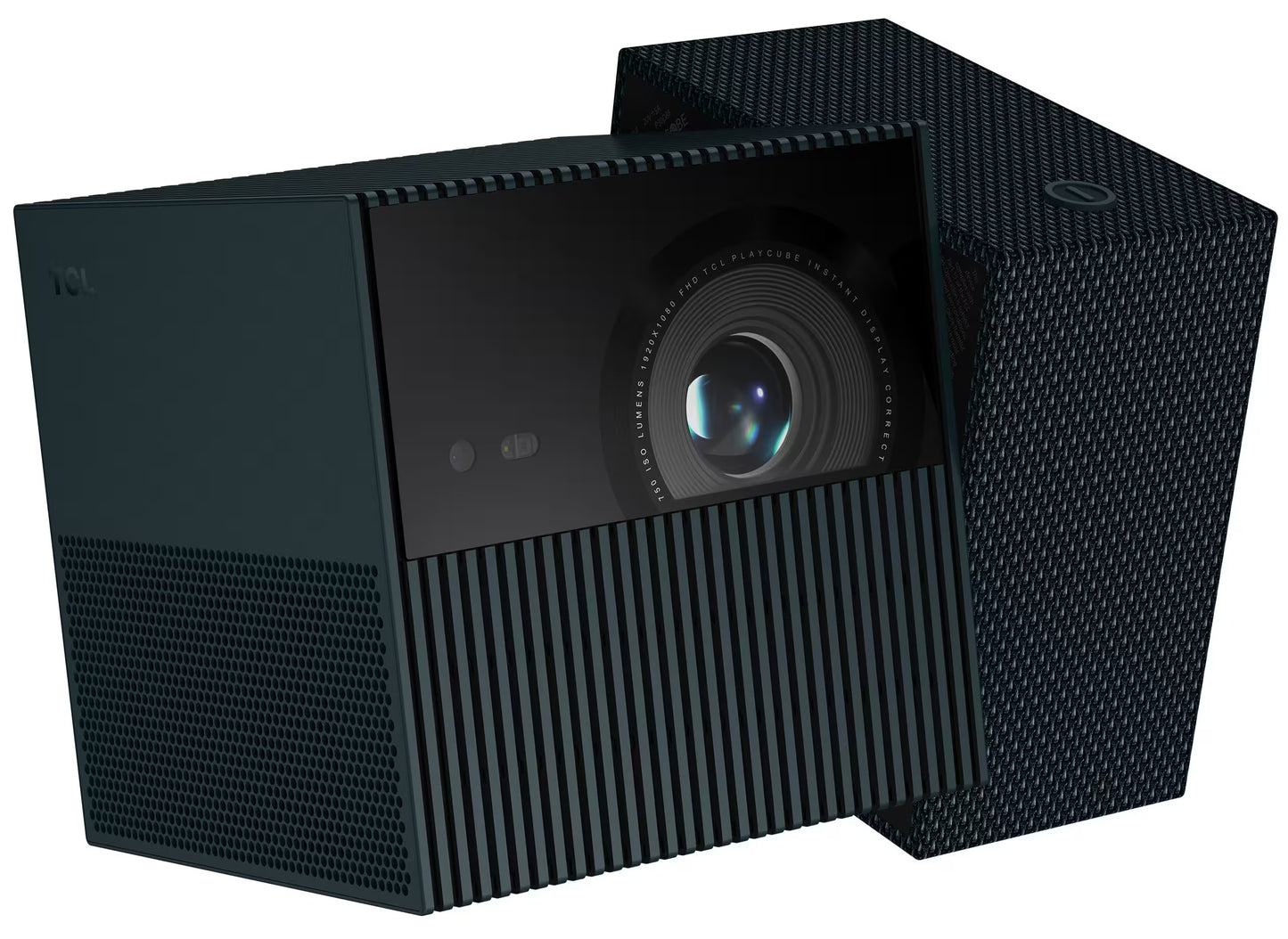 TCL PlayCube 1080P Full HD HDR DLP Portable Smart Projector 750 ISO Lumens w/ Google TV, 750 ISO Lumens, Screen Sizes up to 150”, Wi-Fi 5 - P30D8F
