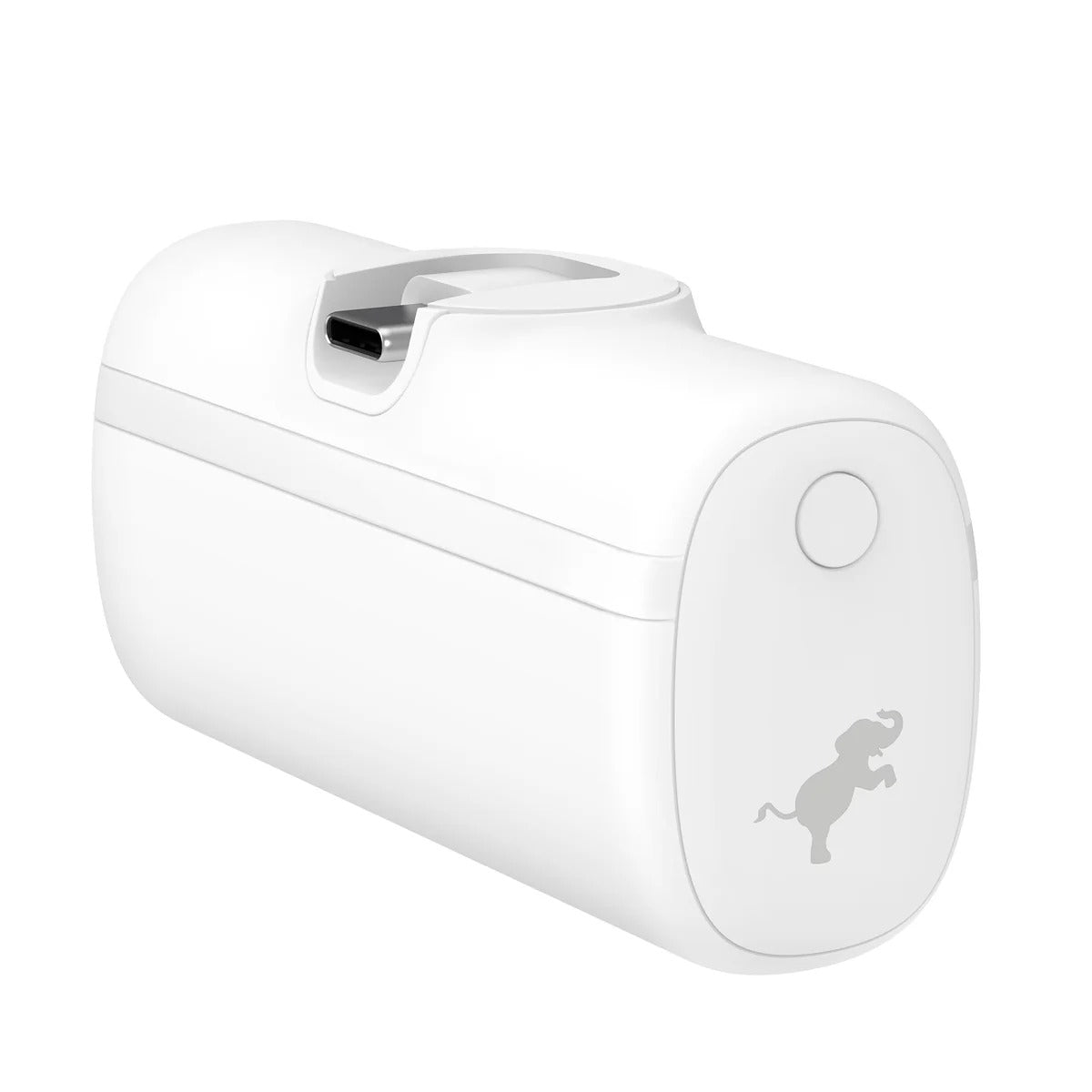 Nimble Bump 5000 mAh USB-C Power Bank w/ Foldable USB-C Connector White NB-BPC-5K1C-13623