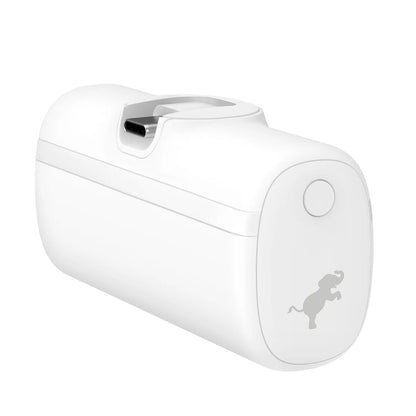 Nimble Bump 5000 mAh USB-C Power Bank w/ Foldable USB-C Connector White NB-BPC-5K1C-13623
