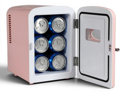 Frigidaire Retro Mini Compact Beverage Refrigerator Pink, 6 Can EFMIS129-PINK