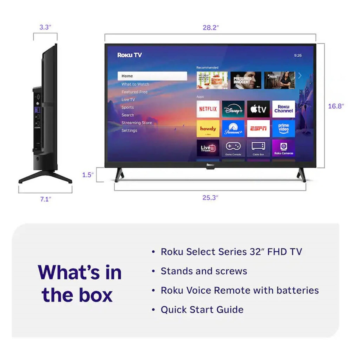 Roku 32" Class Select Series Full HD (1080p) LED Smart RokuTV (2025) 32R3B5