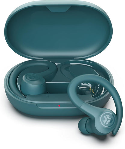JLab Go Sport+ Wireless Workout Earbuds Featuring C3 Clear Calling, Secure Earhook Sport Design, 35+ Hour Bluetooth Playtime, and 3 EQ Sound Settings (Teal) EBGAIRSPRTRTEL124