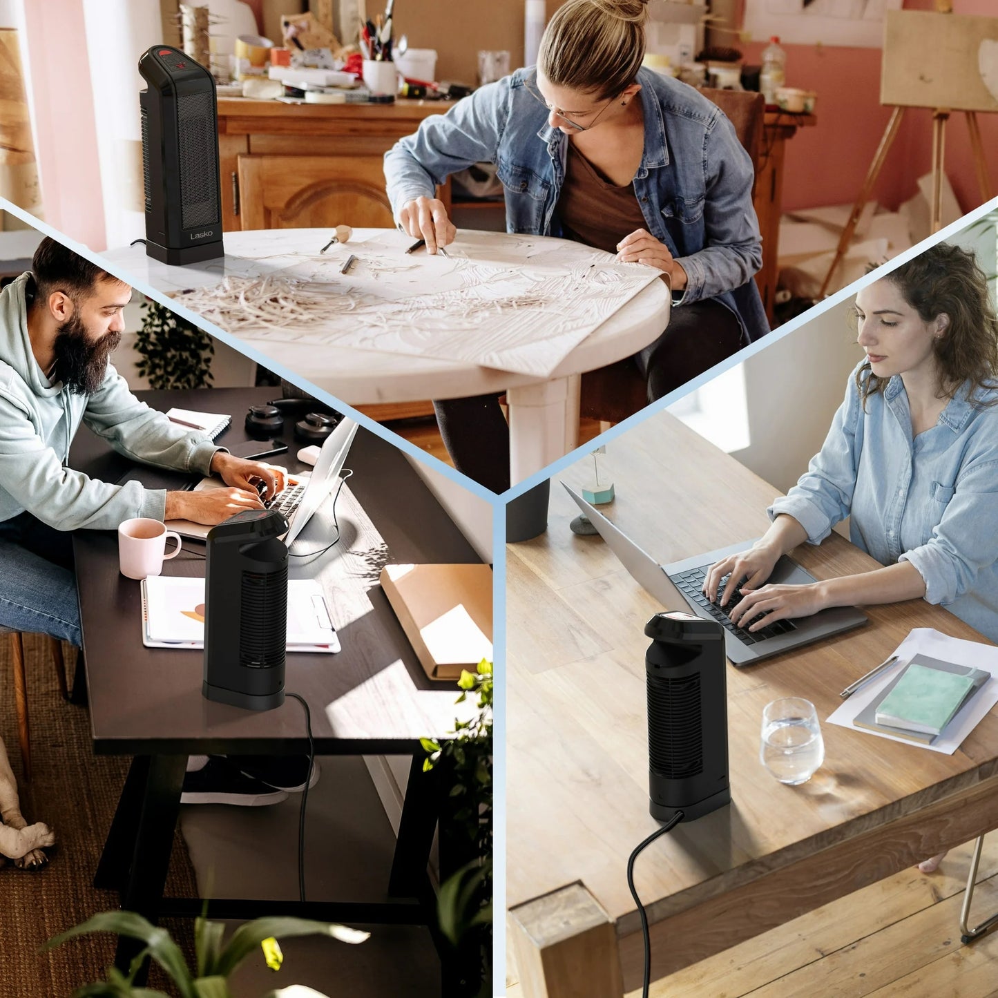 Lasko Oscillating Digital Ceramic Room Tower Heater with Remote Control CT16670