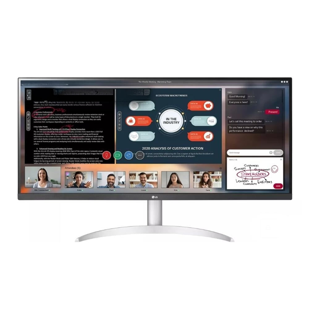 LG 34” UltraWide FHD FreeSync Monitor w/ HDR 2560x1080 Black 34WP50S-W