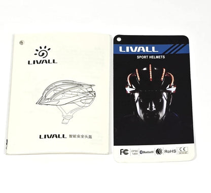 Livall BH100 Bling Biking Cycling Smart Helmet w Volume Control LED Turn Signals, Blue, Large BH100-15007