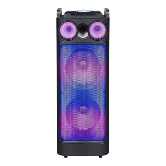 QFX Portable Party Speaker with TWS, Bluetooth and Liquid Motion Circle Lights LMS-1234