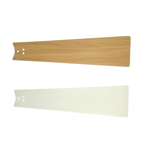 Luminance 3 Reversible Wood Blades in Satin White/Maple for Keane 52" Brushed Steel Indoor Ceiling Fan - B320SWMP