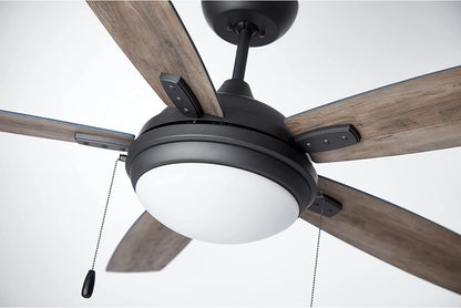 Luminance Atticus Graphite 52" Ceiling Fan Includes 5-Reversible EC1005GRT