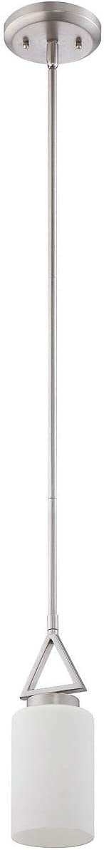 Luminance Contemporary 1-Incandescent Pendant Light Satin Nickel Finish F14001-53