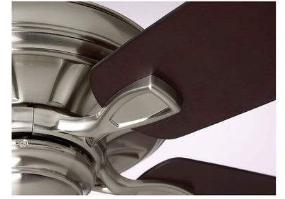 Luminance kathy ireland Carrera Grande Eco 60" Ceiling Fan Brushed Steel with Walnut Blades