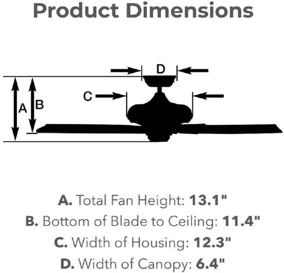 Luminance Kathy Ireland Home Crown Select Eco 72" Ceiling Fan Barbeque Black CF4502BQ