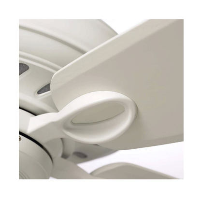 Luminance kathy ireland Home Penbrooke Eco 60in Ceiling Fan with Premium Motor | Energy Star Fixture for Home Improvement with 6-Speed Wall Control | Satin White with Timber Grey Solid Wood Blades