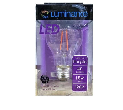 Luminance LED Purple RGB Bulbs A19 1.5W  L7579-RP-P