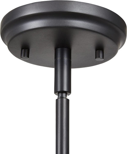 Luminance Mini Black Pendant Lighting for Kitchen Island | Hanging Ceiling Fixture Adjustable Length and Clear Glass Shade F27041-31