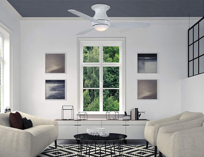Noble Comfort AM3192 44" Ceiling Fans White LED Light , Remote