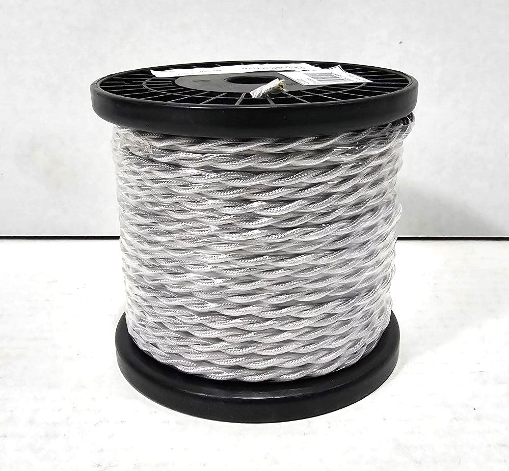 Luminance Rayon Covered Twisted Cord Silver White D8328